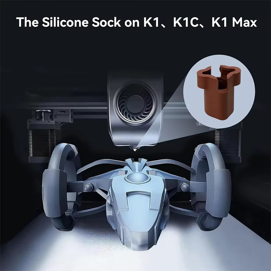 Creality Silikonhülle für K1C, K1 Max und K1 als Wärmedämmgehäuse in Braun - Bild 4