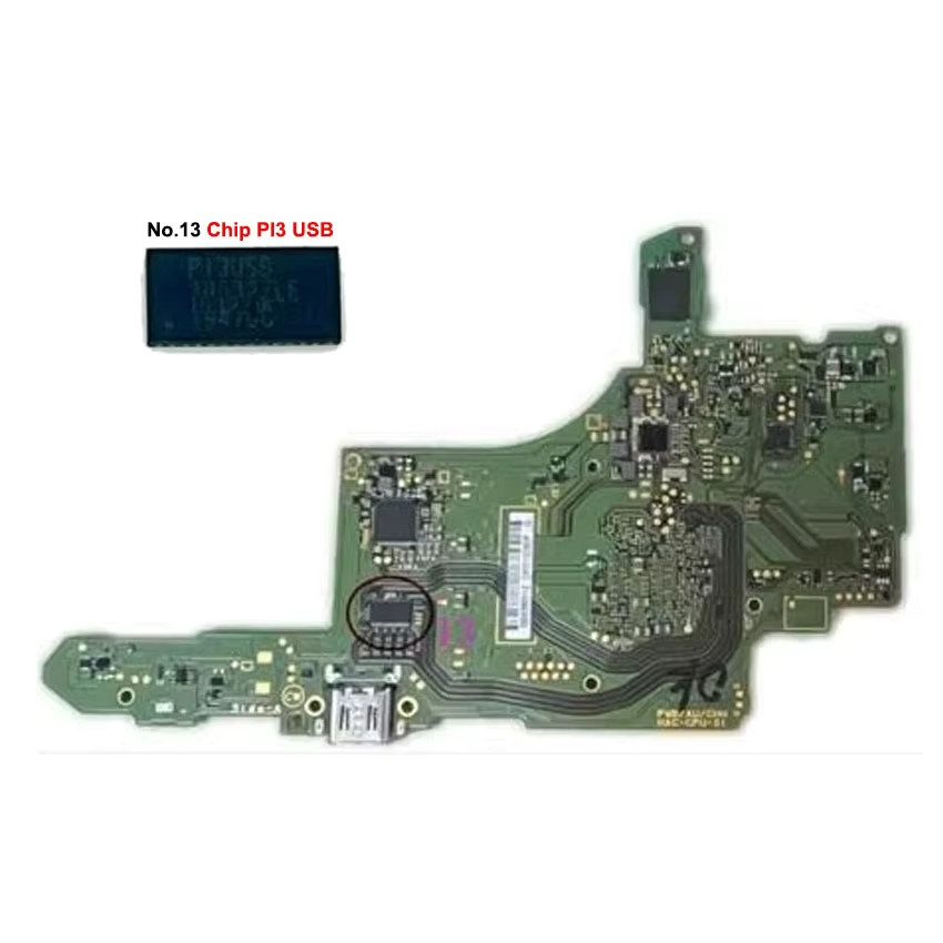 JCD Ersatzteil Set für Nintendo Switch mit USB-C Ladeport, 32G Speicher, Slide Karte Slot und LCD FPC Stecker - Bild 2