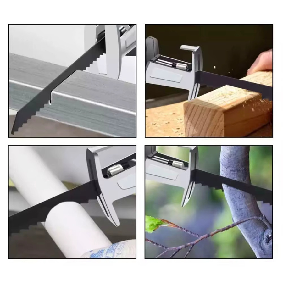 Podofo Akku-Säbelsäge kompatibel mit Makita LXT, kabellose elektrische Säge mit 2500 SPM und 4 Sägeblättern für Holz, PVC und Metall - Bild 2