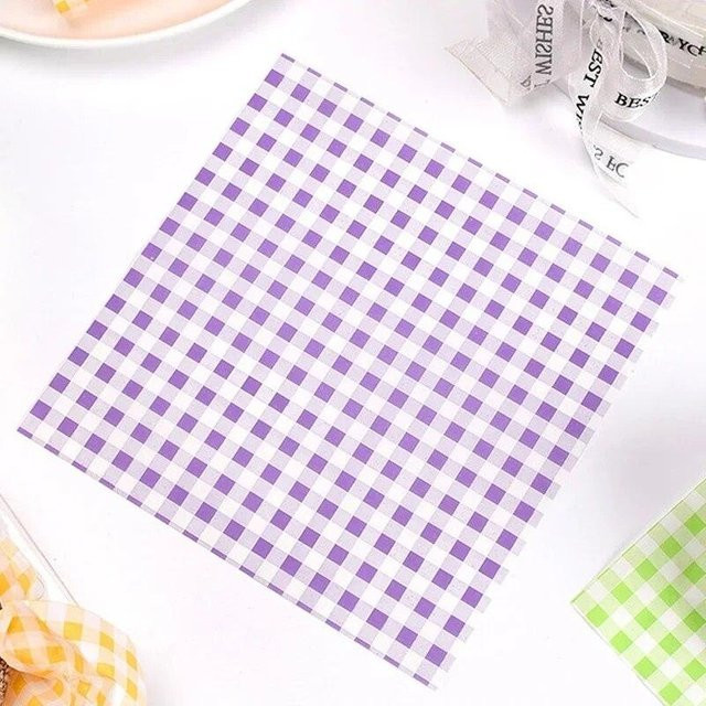 100 Stück SEEQS Lebensmittelpapier in Violett, ölbeständiges Backpapier für Burger, Sandwiches und Pommes - Bild 1