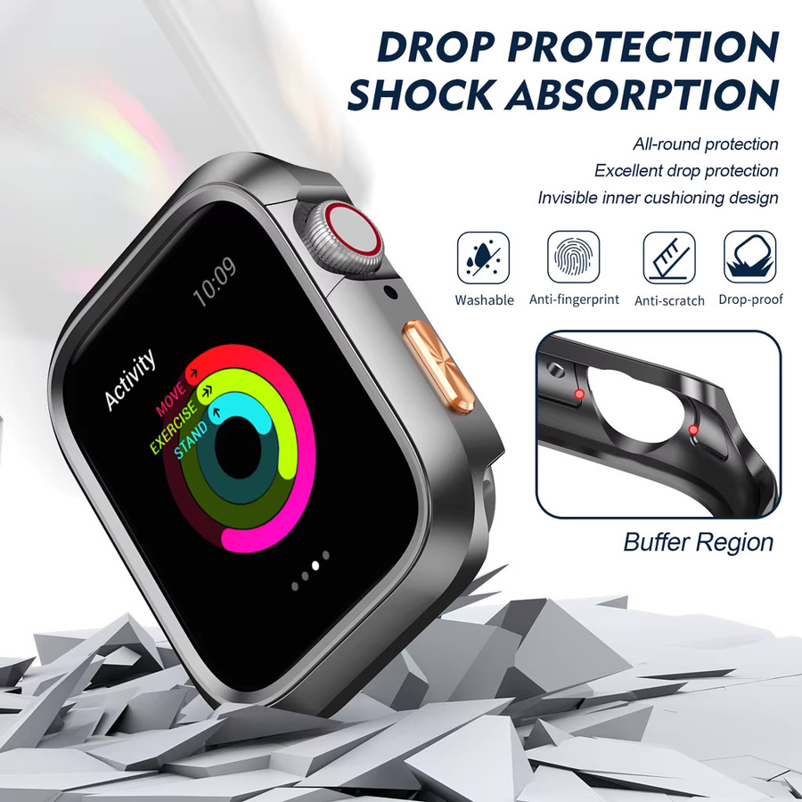 Apple Uhrenarmband-Zubehör Schutzhülle, Kunststoff, Schwarz - Bild 5