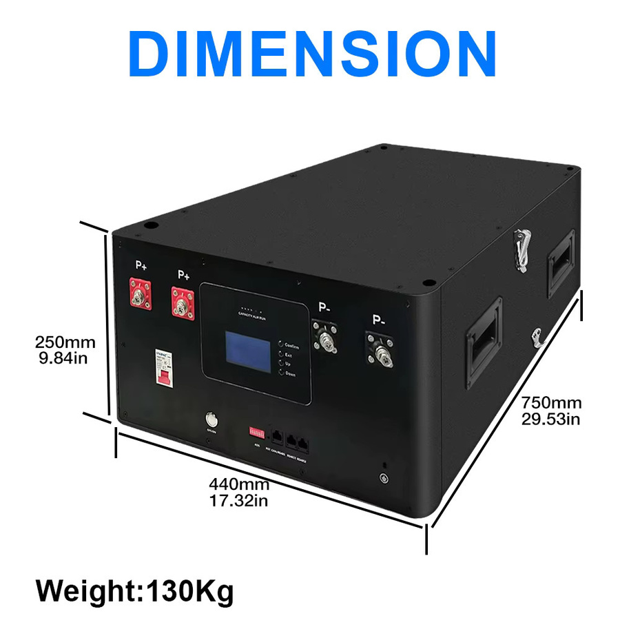Deligreencs 16-kWh-Batteriepack 51,2 V 330 Ah LiFePO4 Lithium-Batterie mit Smart BMS und Bluetooth in Schwarz - Bild 2