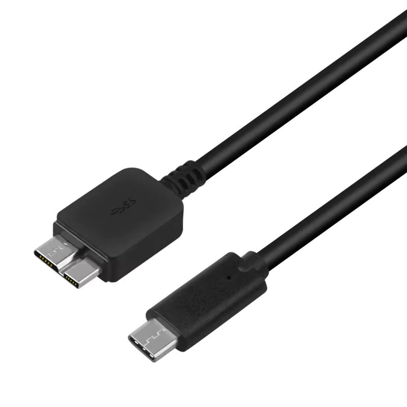 Ninth World USB 3.1 Typ-C auf USB 3.0 Micro B Kabel in Schwarz für externe Festplatten und Smartphones - Bild 2
