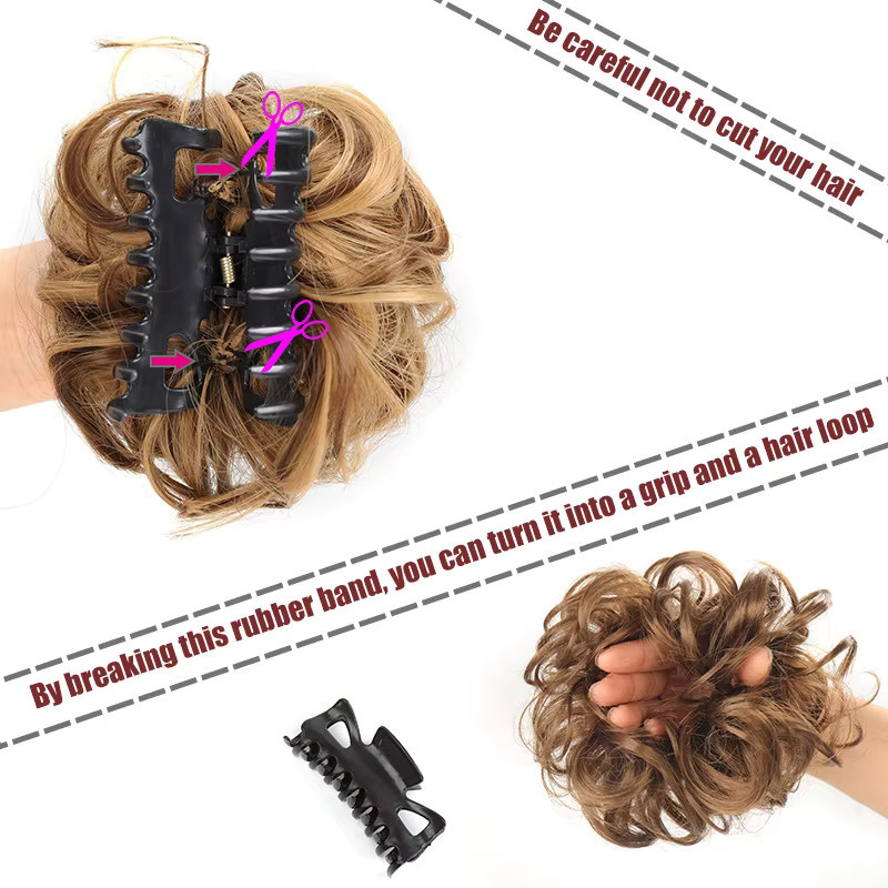 Lansa Synthetischer Chignon Messy Bun Haarknoten zum Anklipsen, Damen - Bild 2