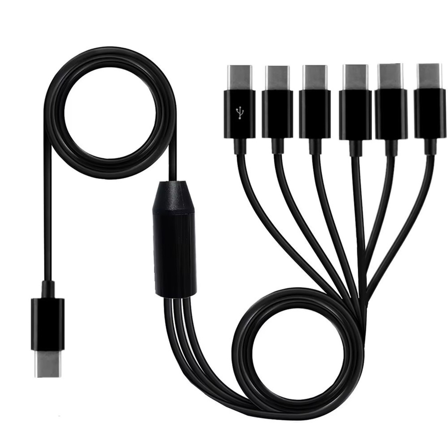 BSN USB-C Splitter Adapterkabel Schwarz für Datensynchronisierung und Laden - Bild 2