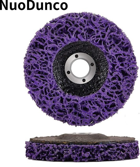 NuoDunco Poly-Strip Korallenschleifscheibe zum Entfernen von Farbe und Rost für Winkelschleifer, Farbe: Lila, Durchmesser: 100 mm, 115 mm oder 125 mm - Bild 1