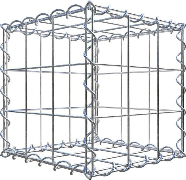Gabiona Drahtgitterkorb aus Stahl in Silber, B/T/H: 30 x 30 x 30 cm - Bild 1