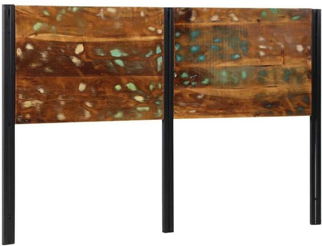 Vidaxl Kopfteil aus Massivholz und Eisen im Industrial Design, Braun, Breite: 160 cm - Bild 1