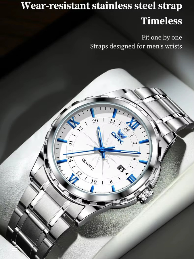 OPK Armbanduhr Quarz, Edelstahl, Silber, Herren - Bild 7