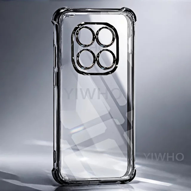Xiaomi Handyhülle für Redmi Note 15 Pro Max Plus und Note 14 Pro+ in Schwarz und Transparent mit Kameraschutz aus weichem TPU für 4G und 5G - Bild 1