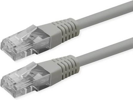 Roline Patchkabel Cat.6 (Class E) UTP Ethernet LAN grau, 0,3 m - Bild 1