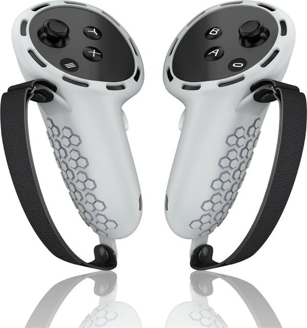 Sovawin Silikon-Controller-Schutzhülle in Weiß für Meta Quest 3s und Quest 3 VR-Zubehör - Bild 1