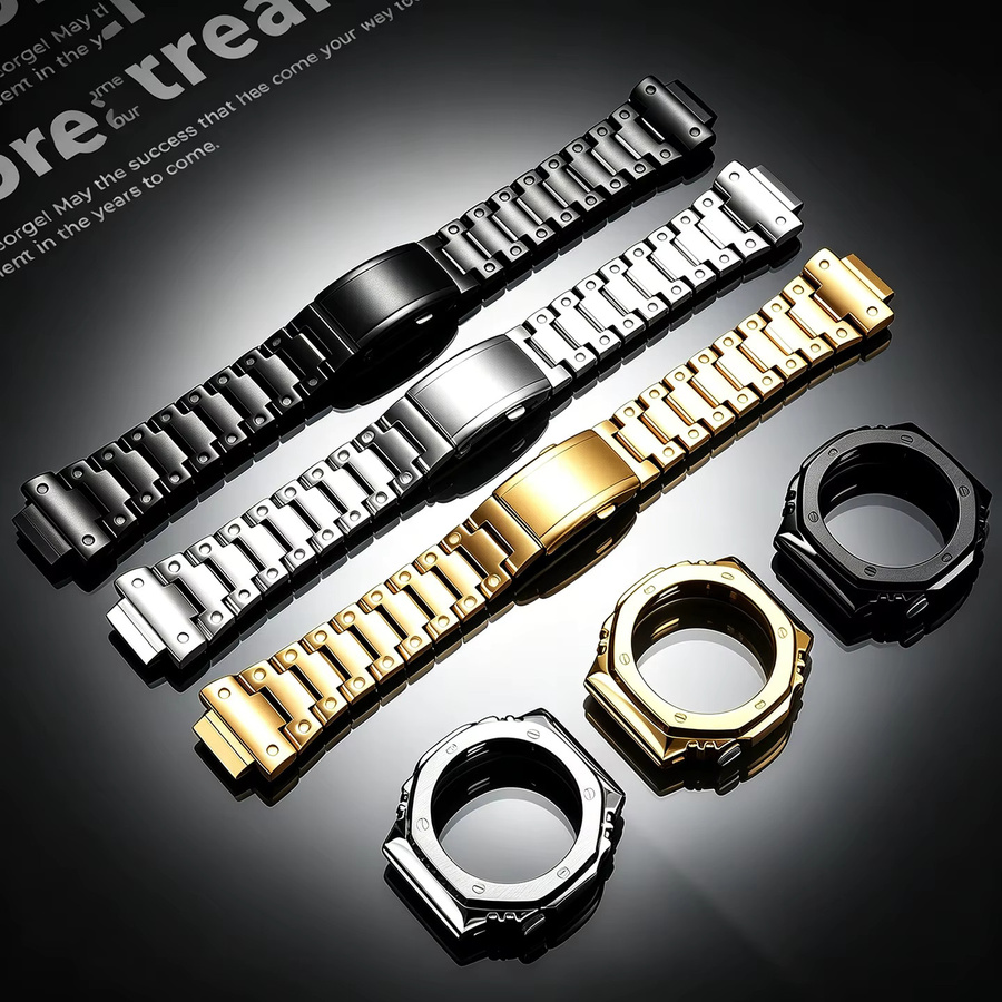 Casio Uhrenarmband Mod-Kit, Edelstahl, Silber, Herren - Bild 1