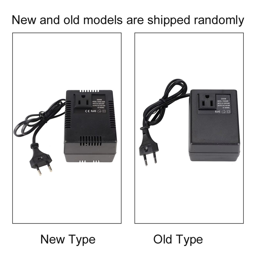 Qiilu Spannungswandler 300W Wechselstrom-Transformator von 220V auf 110V mit EU-Stecker in Schwarz - Bild 3