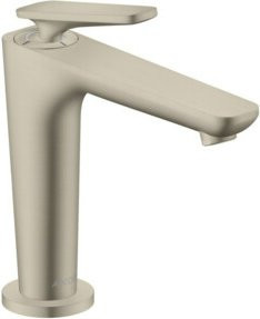 Hansgrohe Axor Citterio Waschtisch-Einhebelmischer in gebürstetem Nickel mit Pop-up-Abfluss, Ausladung: 13,5 cm - Bild 1