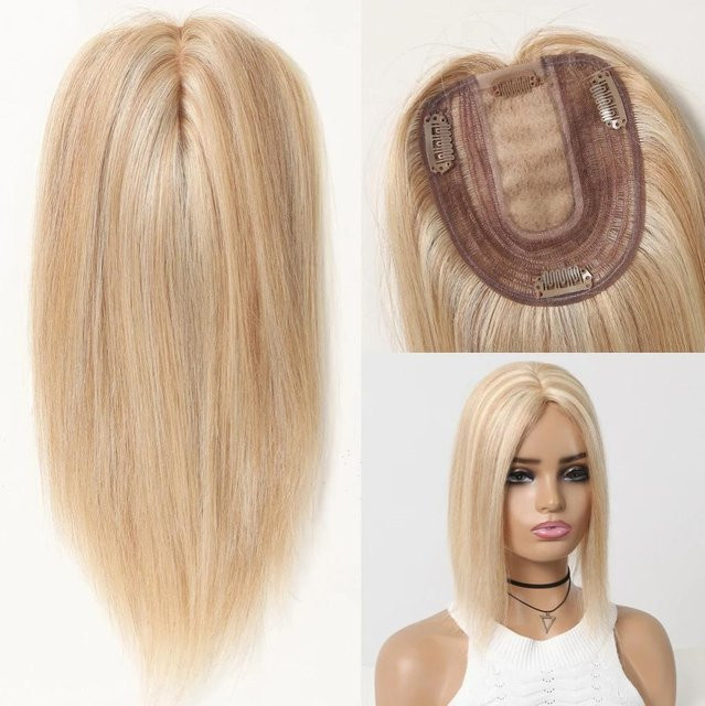 HAIRCUBE Remy-Echthaar-Topper Clip-in-Haarverlängerung, Schwarzbraun, 12 Zoll, Damen - Bild 1