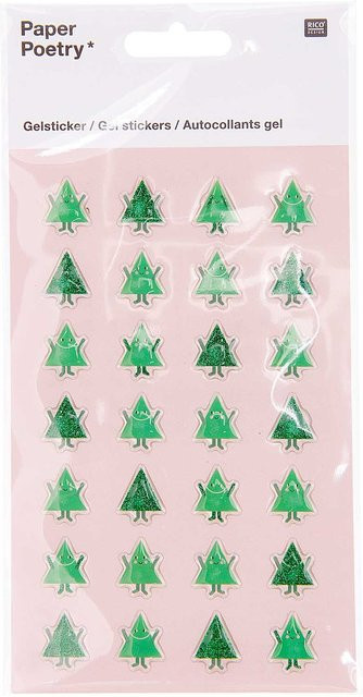 Rico Design Paper Poetry Gelsticker Tannen, 1 Blatt - Bild 1