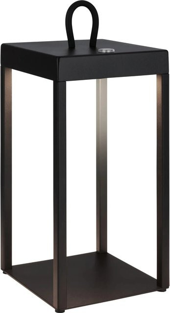 Brilo LED Laterne Luca Touch Dimmbar Schwarz IP44 Spritzwassergeschützt mit Akku für Innen- und Außenbereich - Bild 1
