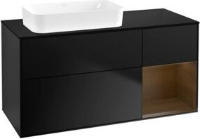 V&B Waschtischunterschrank Finion in Blau Lacquer, B/T: 120 x 60 cm - Bild 1