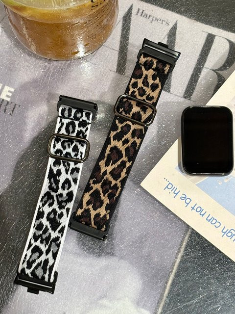 Xiaomi Uhrenarmband, Nylon-Silikon, Leopardenmuster, Bunt - Bild 1