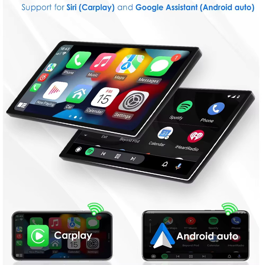 Hizpo 2Din Android Autoradio für FIAT 500 (2007–2014) mit 9 Zoll Display, CarPlay, 4G, Bluetooth, GPS und Navigation in Schwarz - Bild 3