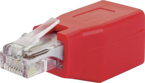 Schwaiger RJ45 Crossover Netzwerk Adapter CAT 6 Ethernet LAN Rot (1x RJ45-Buchse - 1x RJ45-Stecker) - Bild 1