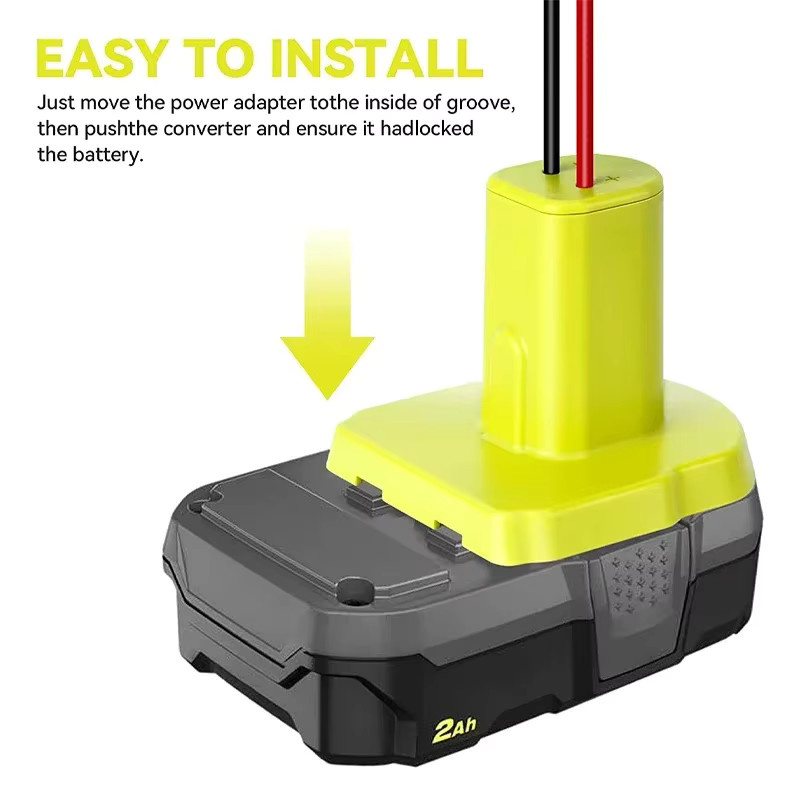 Akku-Adapter für 18 V und 20 V Li-Ionen-Akkus von Makita, Bosch, Milwaukee, Dewalt, Black&Decker und Ryobi als DIY Power Wheel Adapter Dock-Halter - Bild 4