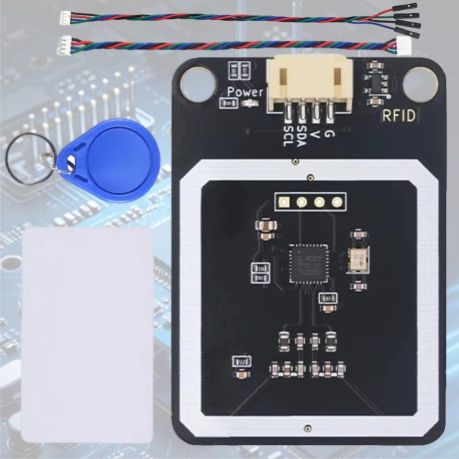 NullLab RFID-Modul 13,56 MHz mit I2C-Kommunikation 0X28-Adresse in Schwarz, kompatibel mit ESP32, Microbit, Arduino und Raspberry Pi - Bild 2