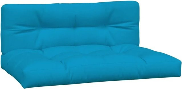 vidaXL Palettenkissen Set aus 2 Stück in Blau aus wasserabweisendem und UV-beständigem Polyester - Bild 1