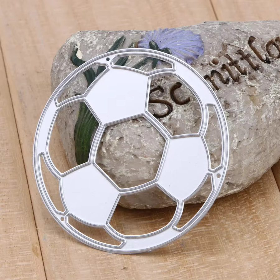 Fußball Stanzformen Schablone aus Kohlenstoffstahl in Silber für DIY Scrapbook und Papierkunst - Bild 2