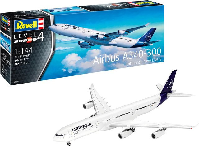 Revell Airbus A340-300 Lufthansa Modellbausatz 1:144 - Bild 1