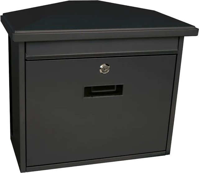 PROREGAL Wandbriefkasten Zamoran aus verzinktem Stahl mit Namensschild in Anthrazit, H x B x T: 34,5 x 39,2 x 20,5 cm - Bild 1