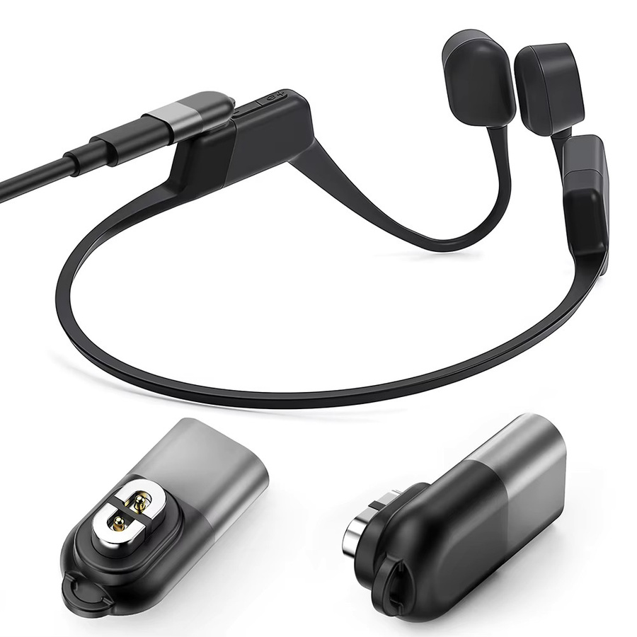 Magnetisches USB-C Ladegerät und Ladeadapter für Shokz Openrun Air in Schwarz und Rot - Bild 2