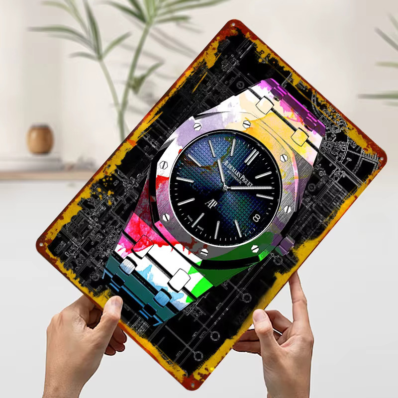 Royal Oak Retro-Metallschild Wandkunst in Weiß und Multicolour für dein Zuhause oder deine Garage - Bild 3