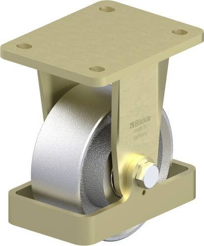 Blickle Schwerlast-Bockrolle BS-G 127K-FS aus verzinktem Stahl mit 125 mm Rad-Durchmesser und 750 kg Tragfähigkeit - Bild 1
