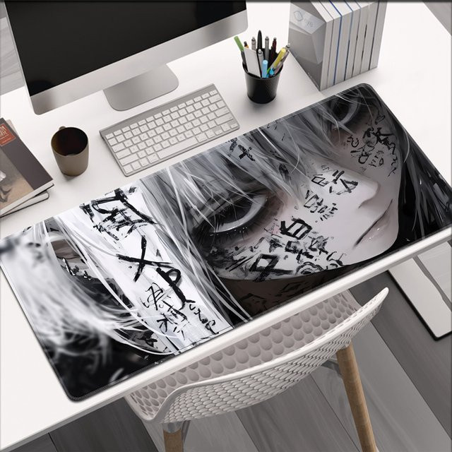 Bandai Anime-Mädchen Ästhetisches Langes Mauspad in Multicolour, Rutschfeste Gamer Schreibtischunterlage aus Gummi für Computer und Laptop - Bild 1