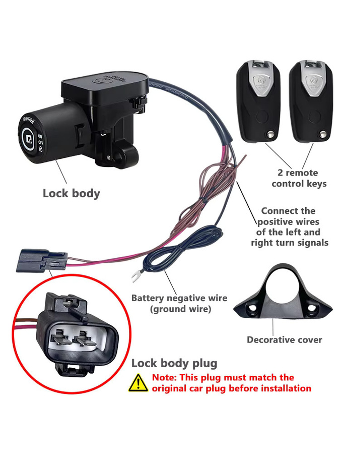 Cfmoto 450 SR SRS Keyless Start Elektronisches Smart Zündung System in Schwarz - Bild 6