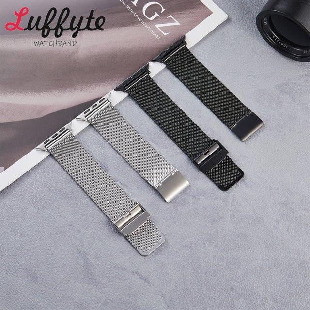 luffyte Uhrenarmband Mesh, Edelstahl, Silber, Unisex - Bild 1