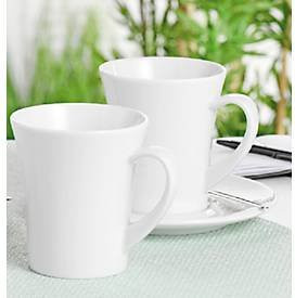 Seltmann Weiden Untertasse Diva für Becher aus Porzellan, weiß, Durchmesser: 17,5 cm, 6 Stück - Bild 1
