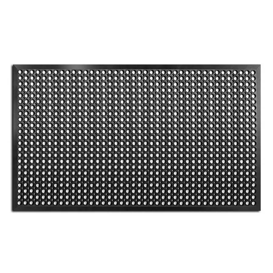 HPFloor Gummimatte aus Naturkautschuk in Schwarz, Ölfest und Rutschfest mit Anlaufkante, B/T: 90 x 60 cm, Höhe: 1,7 cm - Bild 2