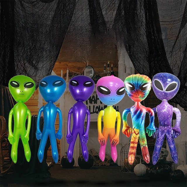 Wonflex Aufblasbares Alien-UFO Luftmodell in Mehrfarbig als Weltraum-Themenparty-Dekoration - Bild 1