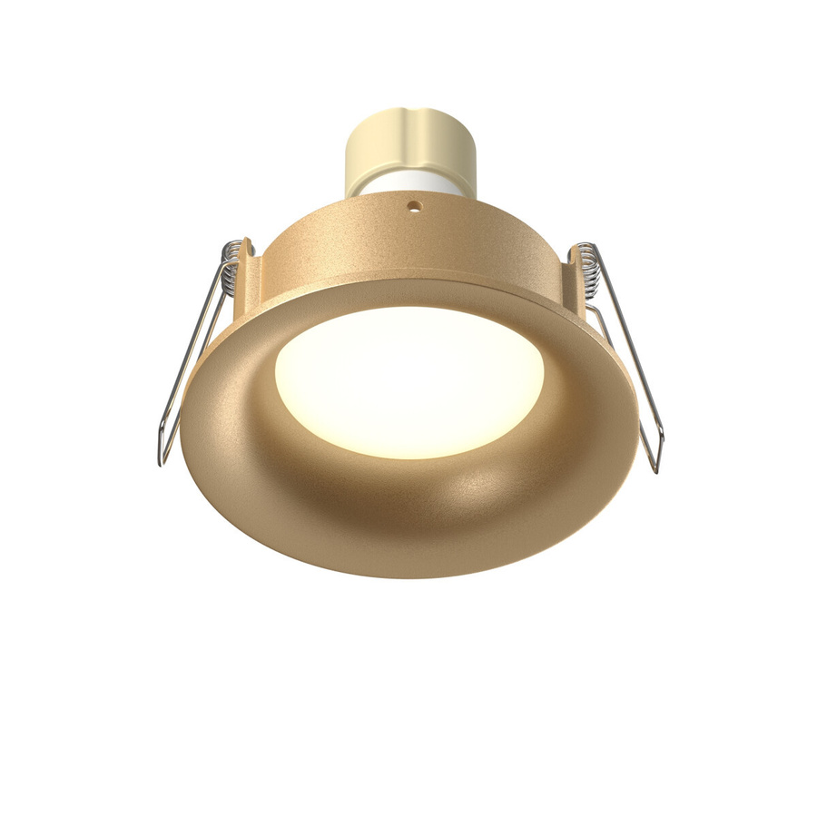 Technical Einbauleuchte Slim aus Aluminium in Gold/Messing, rund, GU10, Downlight - Bild 1