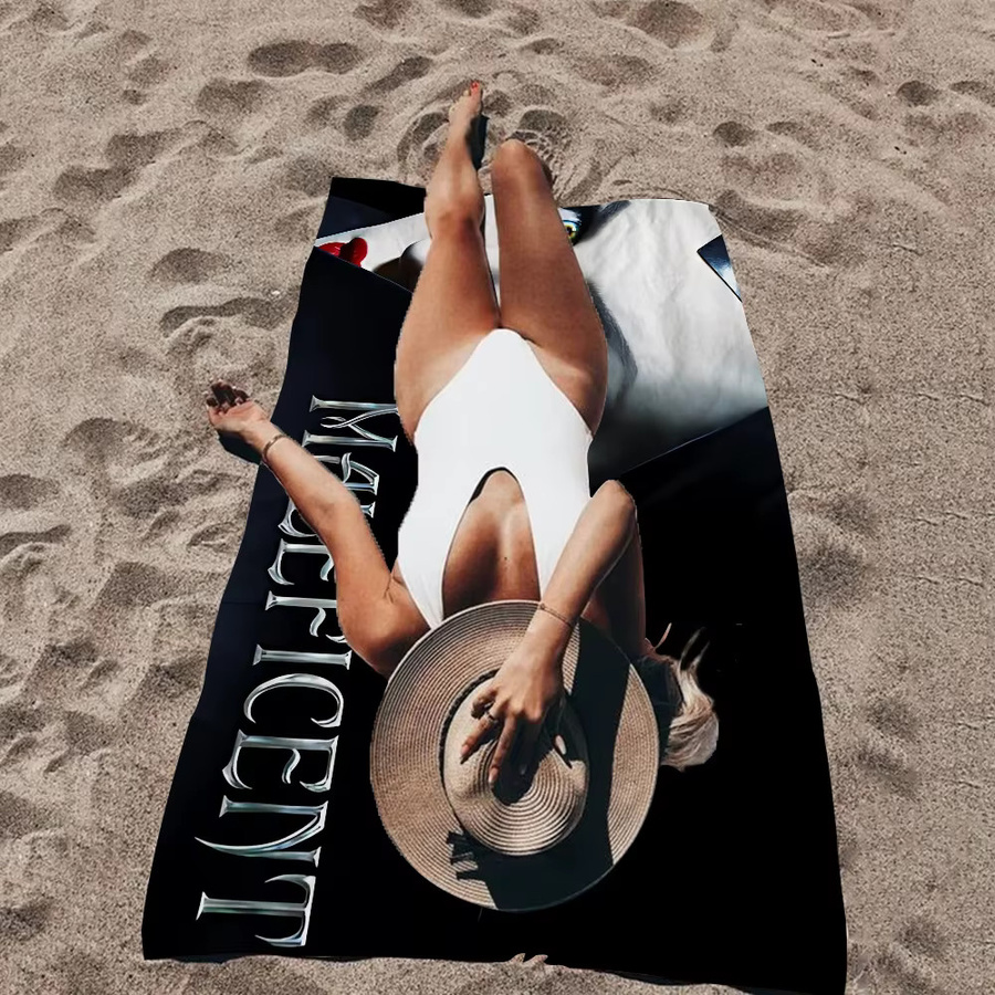 Amine M-Maleficent Mikrofaser-Strandtuch, saugfähiges und weiches Handtuch für Strand, Yoga und Sport - Bild 2
