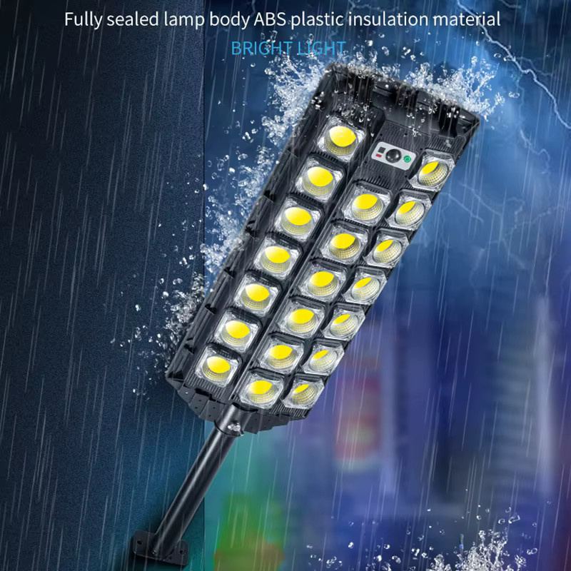 ESMARTER LED Solar Straßenlaterne Schwarz mit einstellbarem Winkel für Garten und Wand - Bild 4
