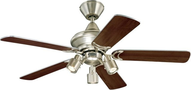 Westinghouse Kingston Deckenventilator mit Beleuchtung und Zugschnur, Grau/Silber, Durchmesser: 105 cm - Bild 1