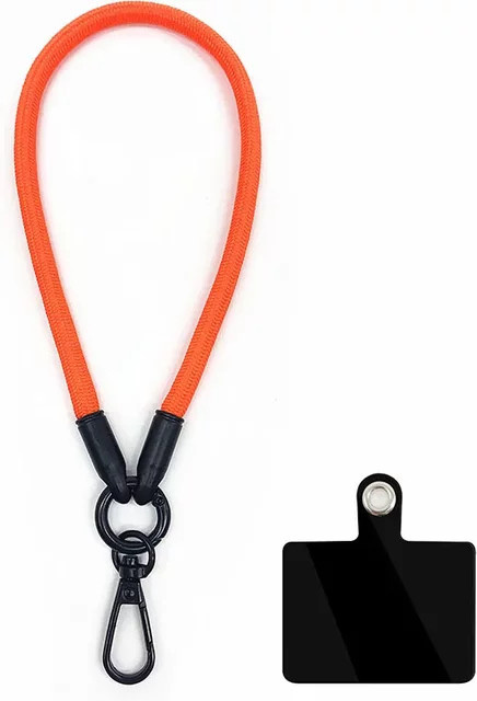 Universelles Handy Lanyard Handgelenk Strap als Smartphone Kette und Schlüsselband für iPhone 17 Pro Max in Gelb und Orange - Bild 1