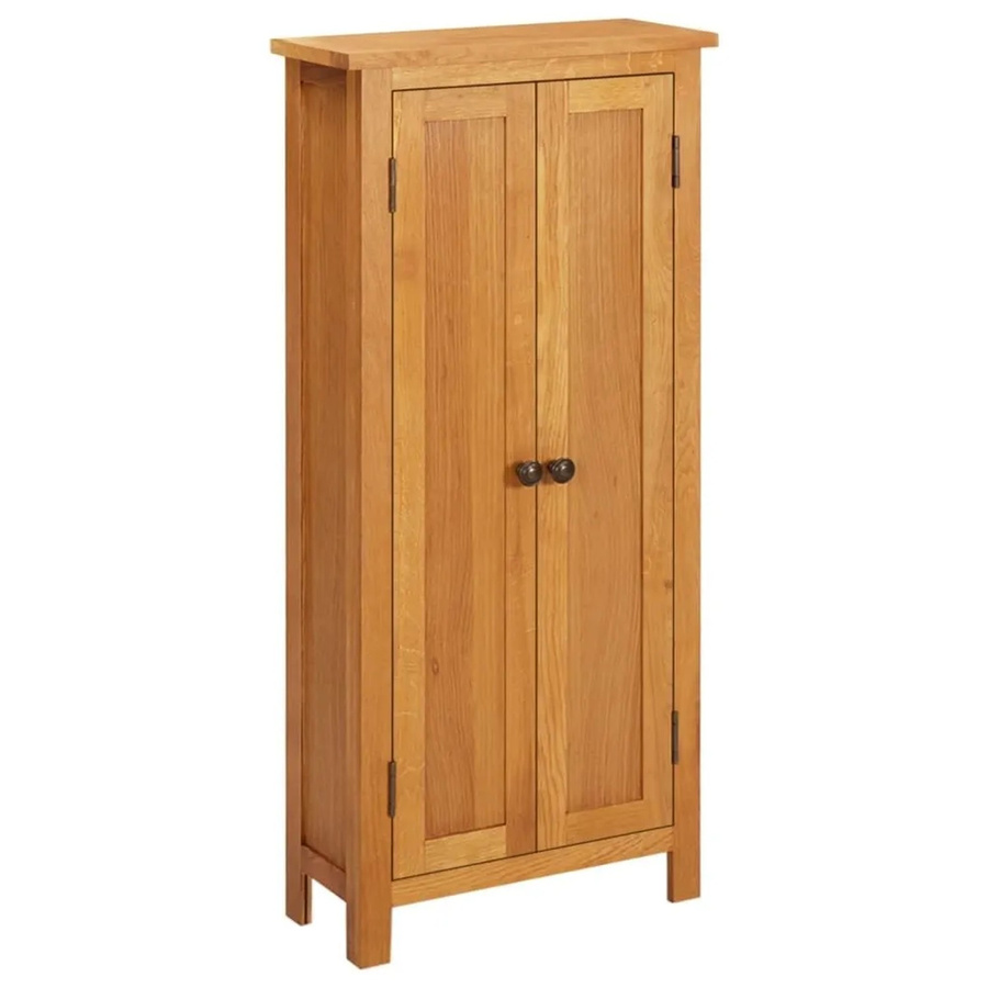 vidaXL Schrank aus Massivholz Eiche in Braun B: 50 cm, T: 22 cm, H: 110 cm - Bild 2