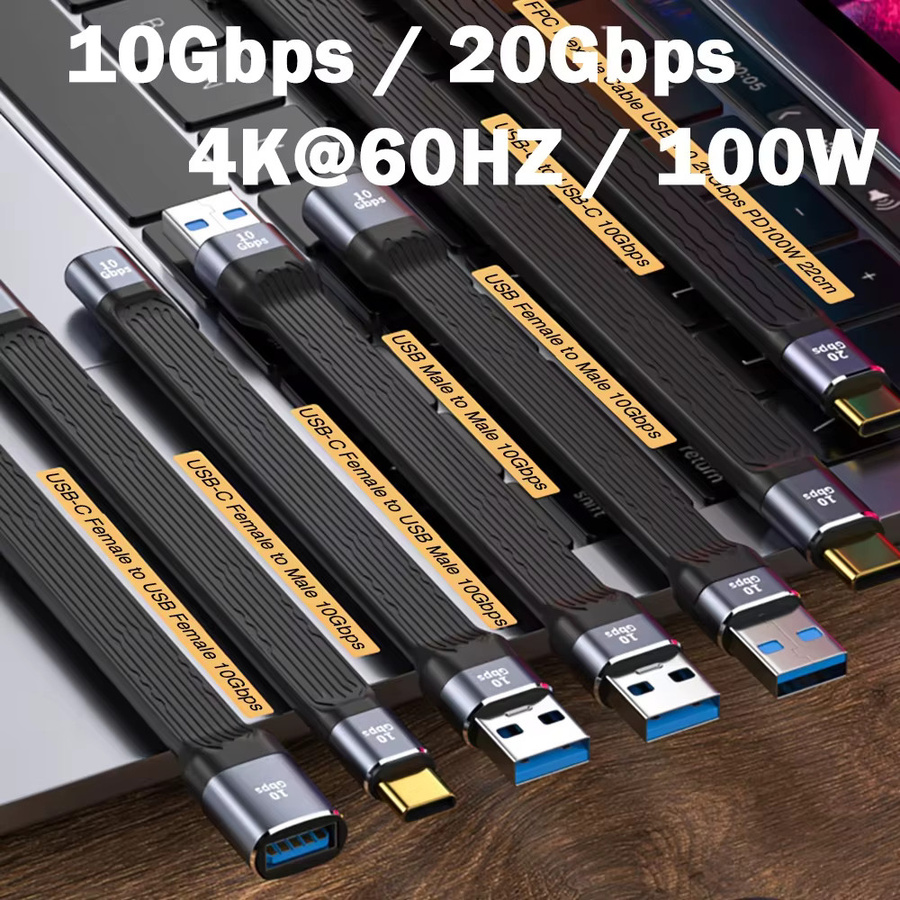 NNBILI USB-A auf USB-C Adapter mit 10Gbps Datenübertragung und PD 100W Ladeleistung, USB4 kompatibler OTG Konverter in Schwarz - Bild 2
