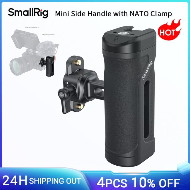 SmallRig Mini-Seitengriff mit NATO-Klemme und NATO-Schiene in Schwarz für Sony und DSLR-Kameras - 5947 - Bild 1