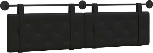 vidaXL Polsterpaneel aus Kunstleder in Schwarz, Wandmontage, B/H/T: 190 x 55 x 5 cm - Bild 1